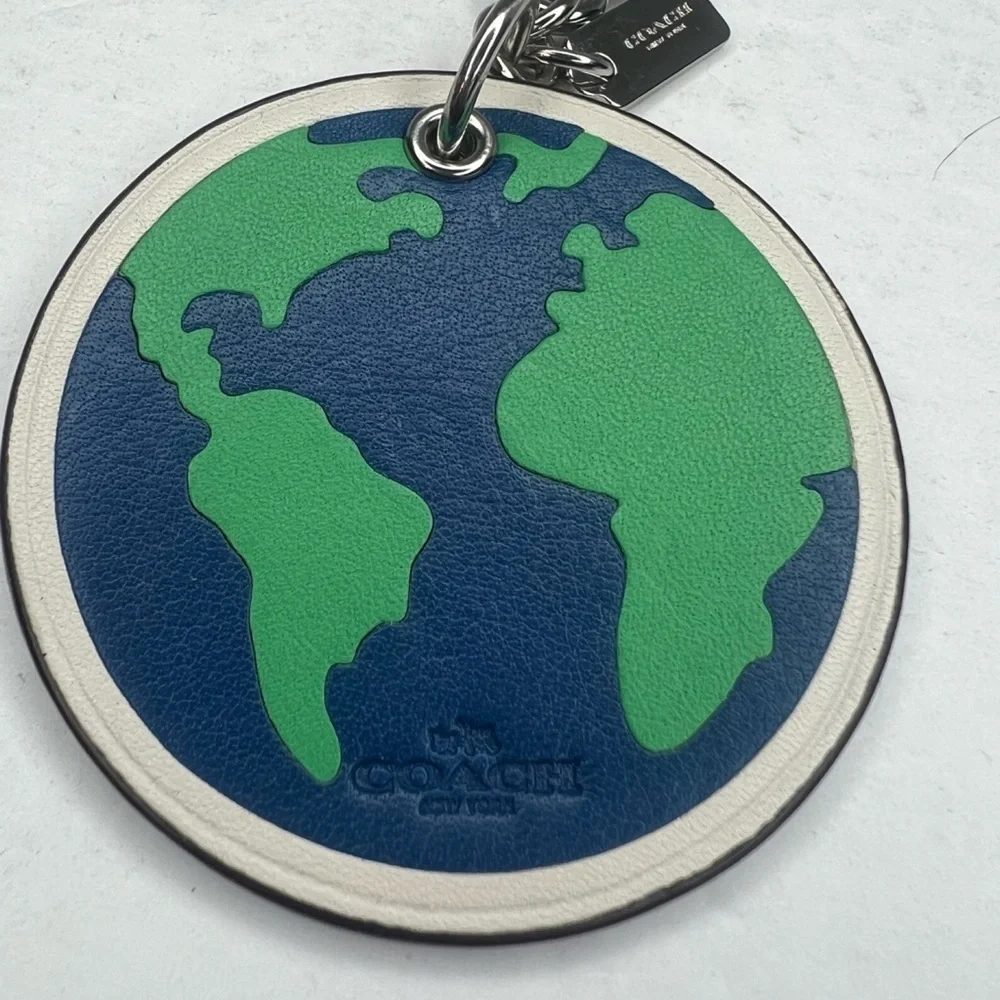 Coach NASA Earth Globe Key Chain Fob F45912 Keychain
